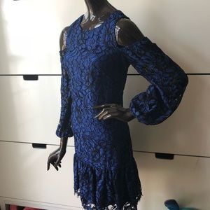 Eliza J Lace Cold Shoulder Dress